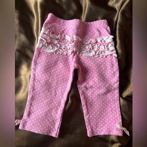 Pink girls leggings 3/6 months